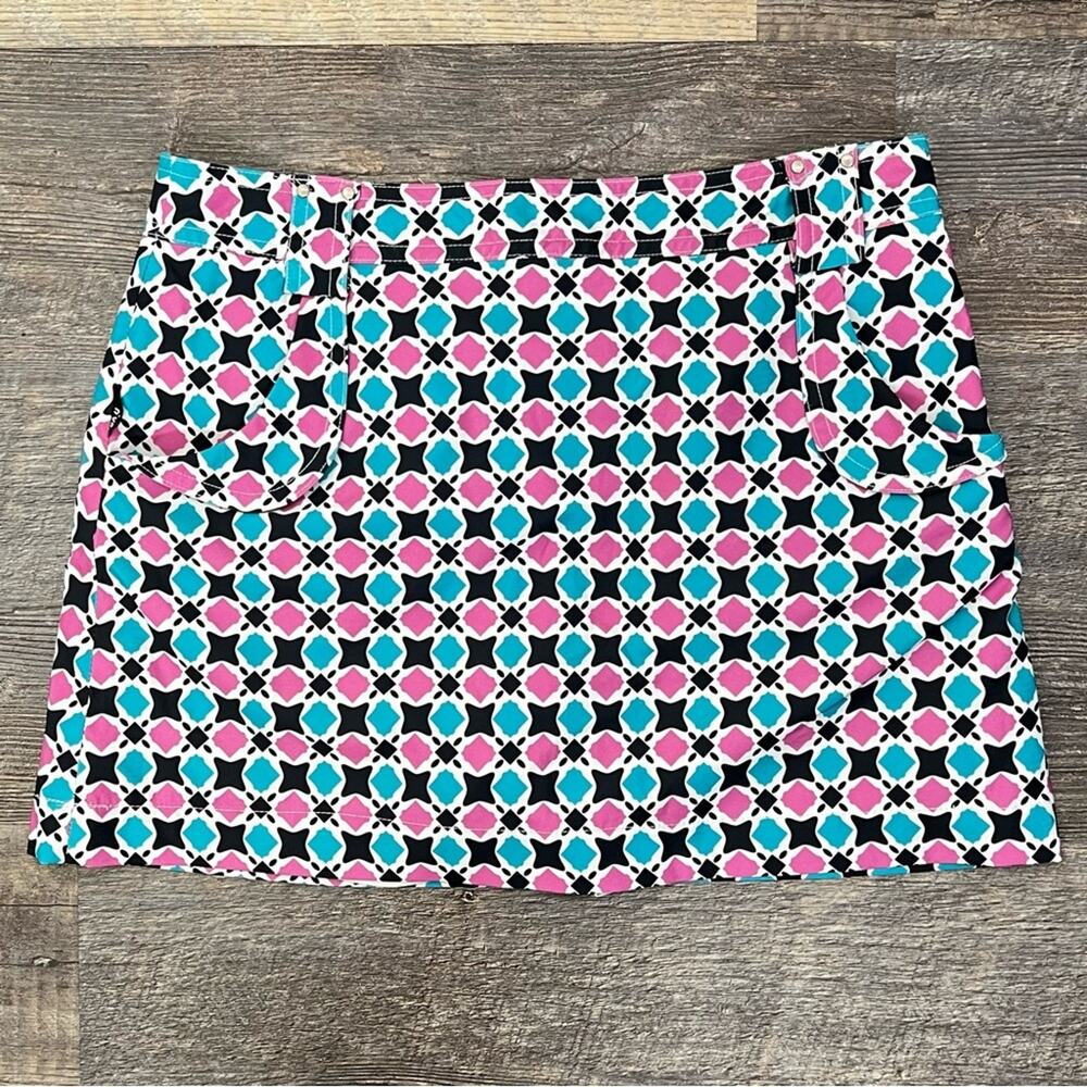 NVO blue and pink athletic golf skirt skort size 4 B156